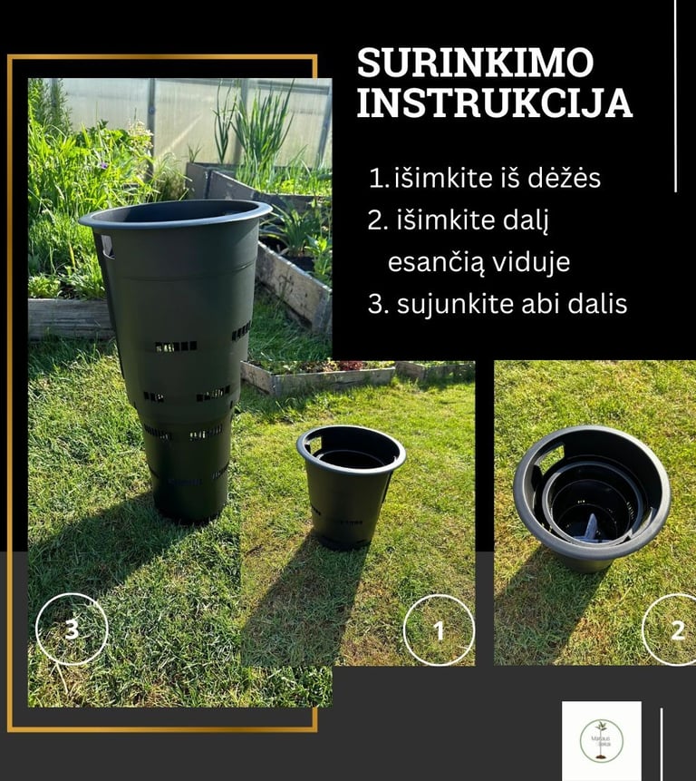 Įkasamos komposto dėžės instrukcija  1