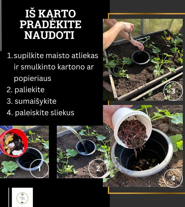 Įkasamos komposto dėžės instrukcija  3