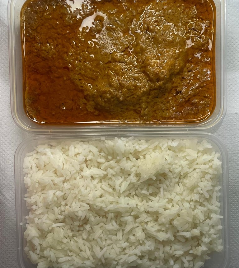 MAFE POULET , RIZ BLANC PARFUME