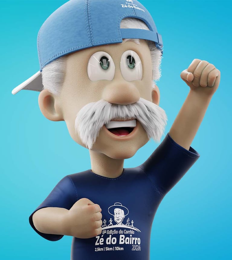 mascote 3D personagem 3D