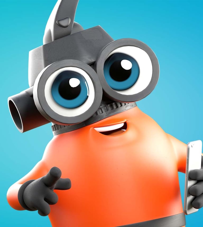 mascote 3D personagem 3D