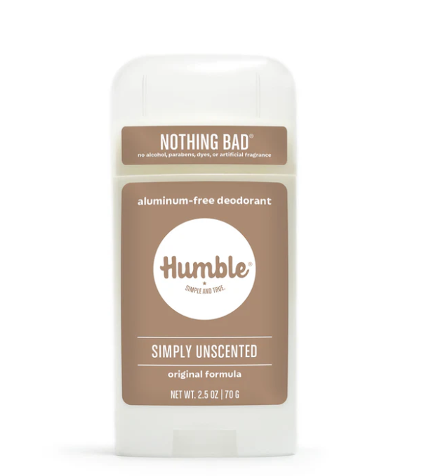 Humble Brands aluminum-free natural deodorant Simply Unscented with 4 ingredients 