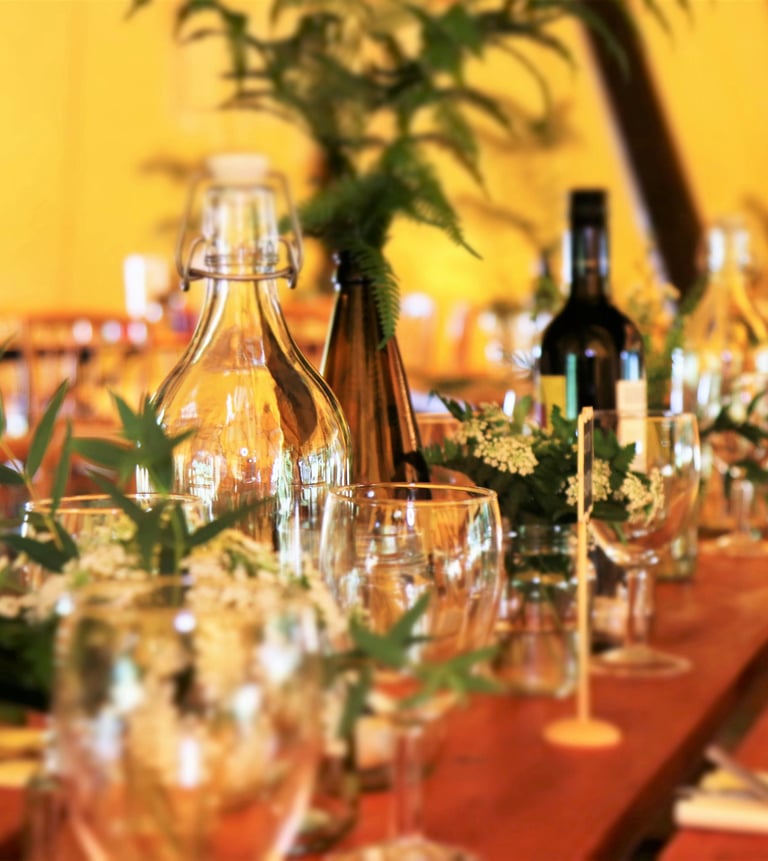 Themed Table Decor and Centrepieces at a Year End Function