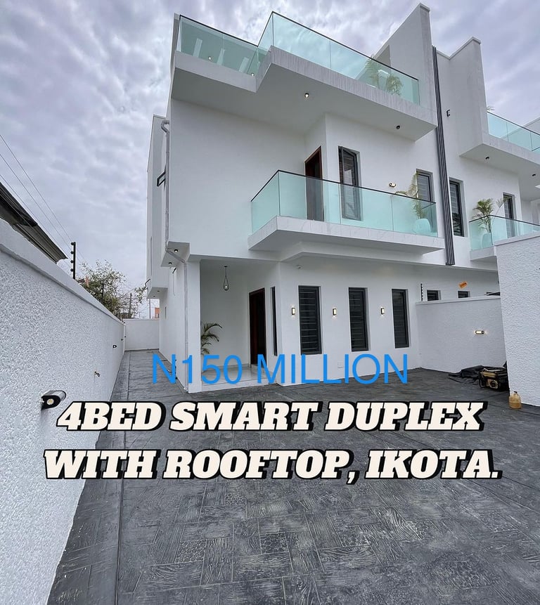 4 bedroom duplex for sale in lekki, victoria island, ajah, sangotedo lagos