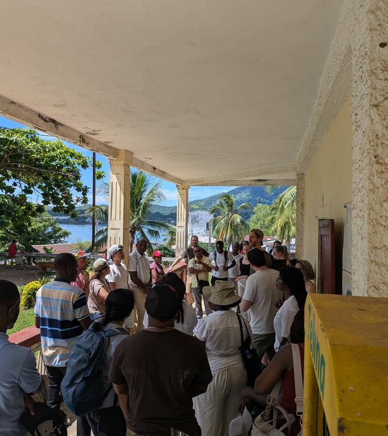 Meeting the Nosy Be Prefect to hear more about local climate risks.