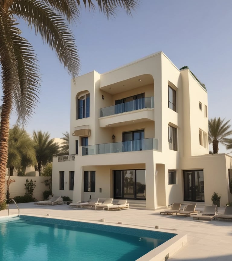 A friendly real estate agent handing keys to happy new homeowners in front of a charming house.