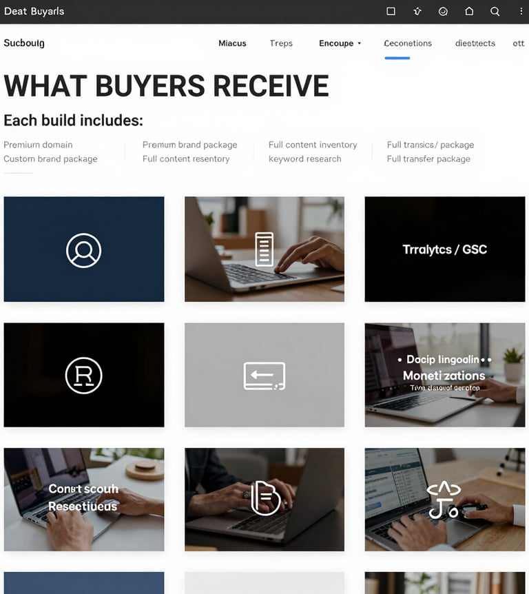 A detailed dashboard view with analytics and monetization stats for a prime package website.