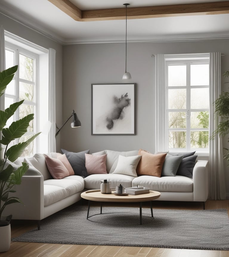 blue and white striped round textile