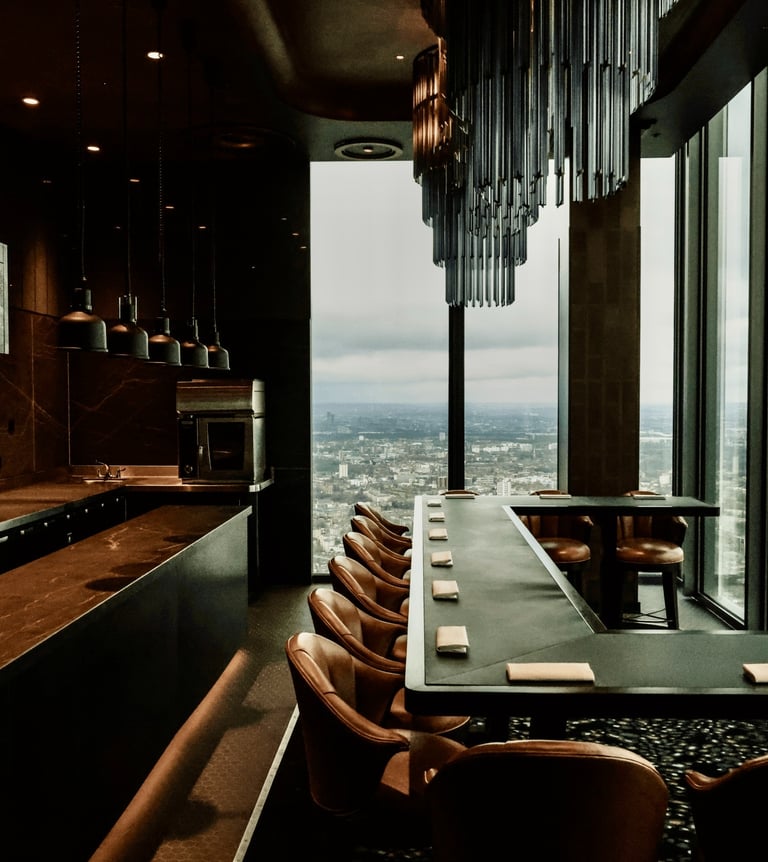 Restaurant Gordon Ramsay High Luxury London restaurant with skyline views.