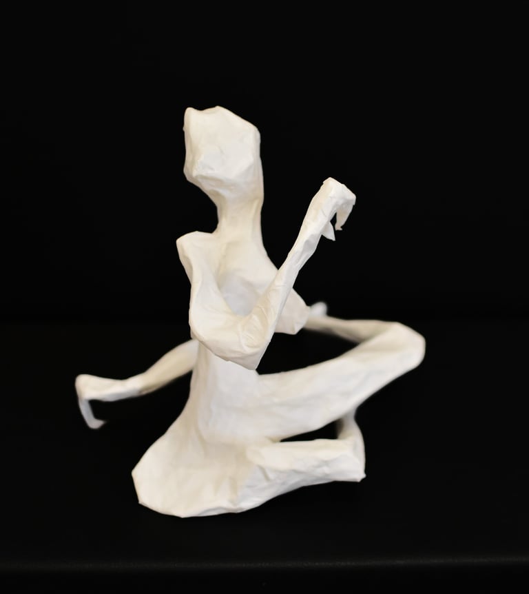 sculpture papier mouvement