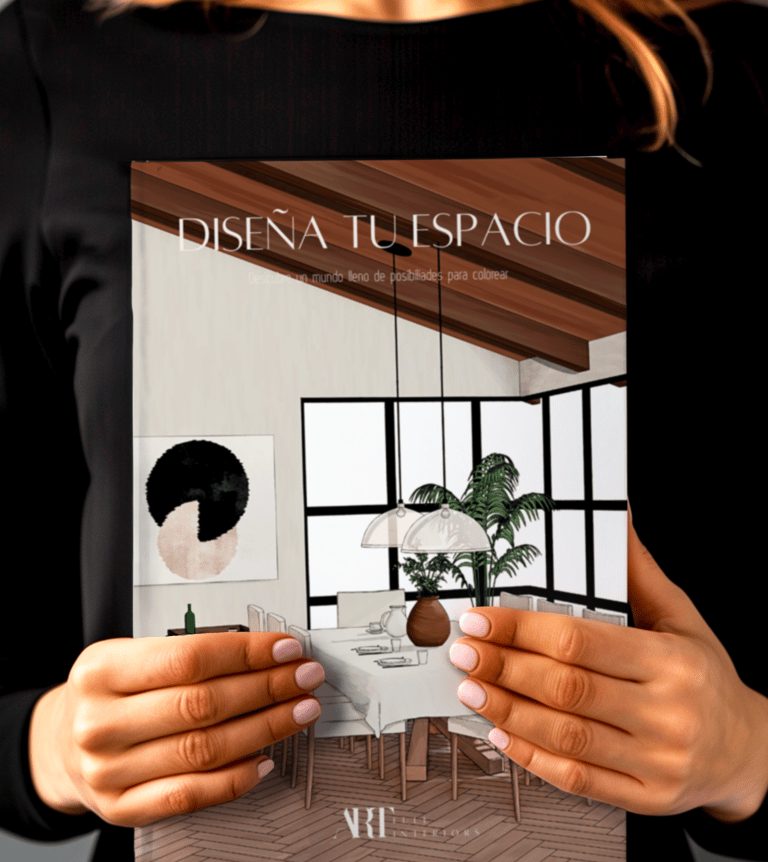 Cover of the Artful Interiors coloring book with an elegant design and hardcover.