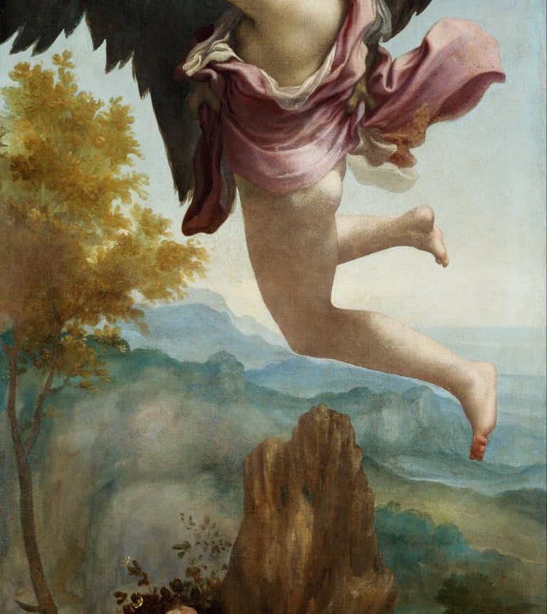 Jupiter and Ganymede by Antonio Allegri Correggio (c. 1532)