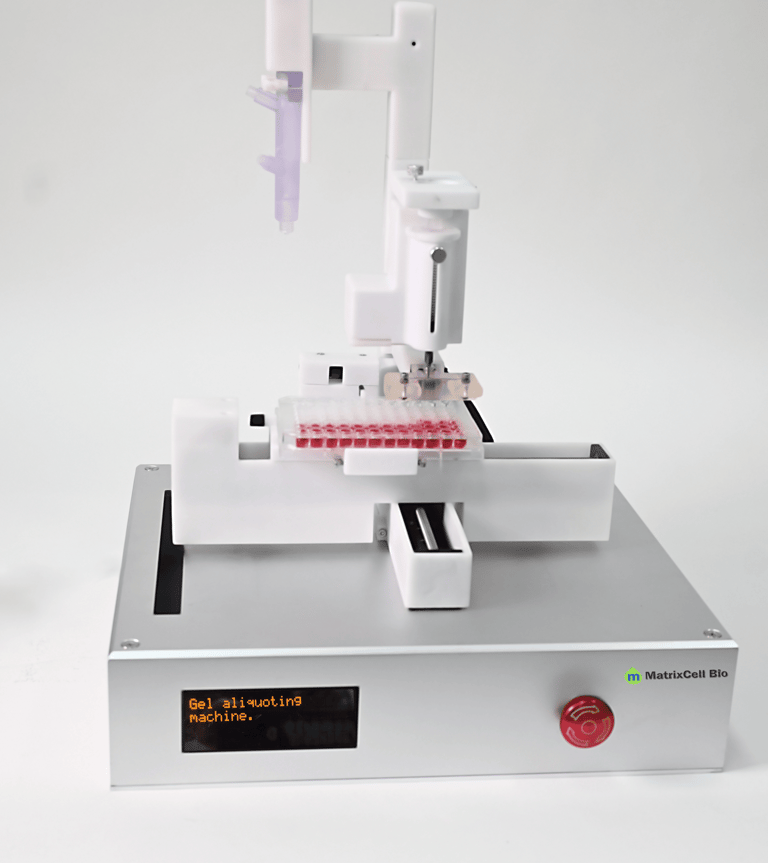 pharmagel aliquoter, aliquoting, aliquot