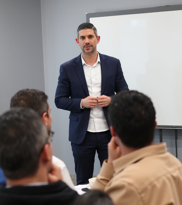 Miami attorney Adam Bair conducting a corporate training session on PowerPoint Slide Design