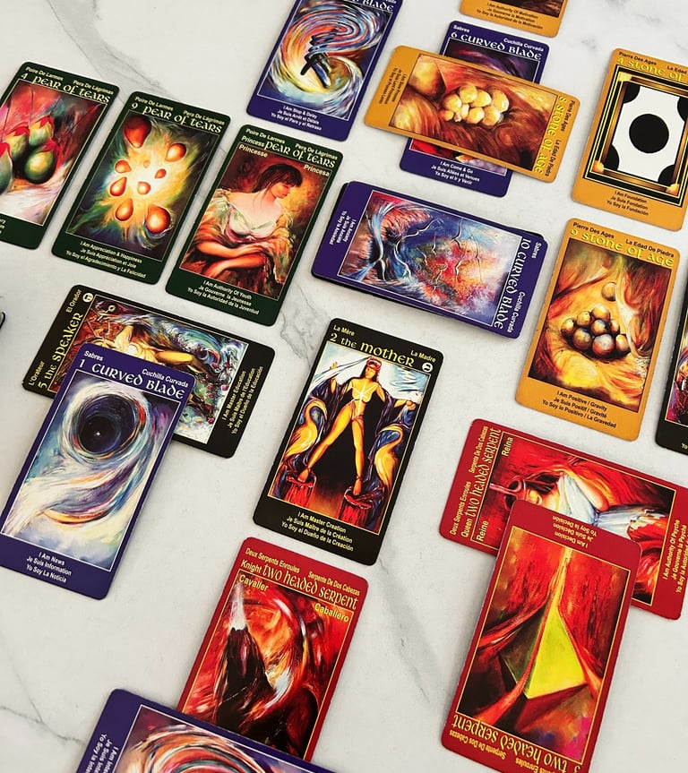 Spiral Spread Tarot card reading with I Am One deck