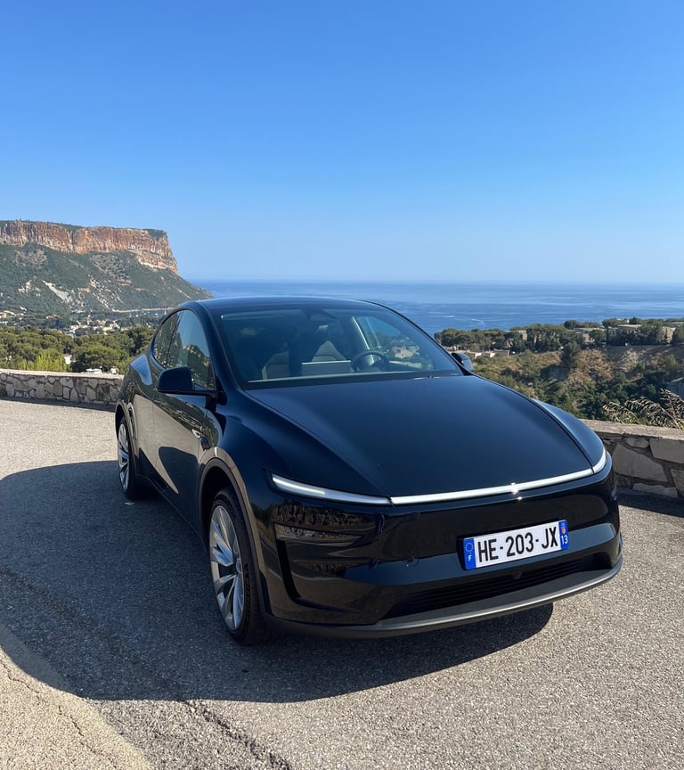 tesla modele Y chauffeur privé cassis 