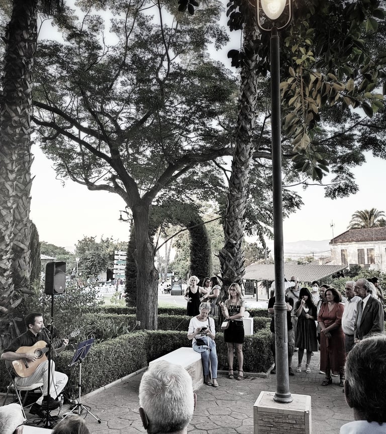 Paco Lomeña en "La noche se hace arte" de Churriana.