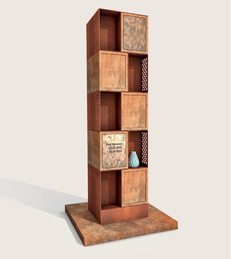 Urnenstele Modell Corten