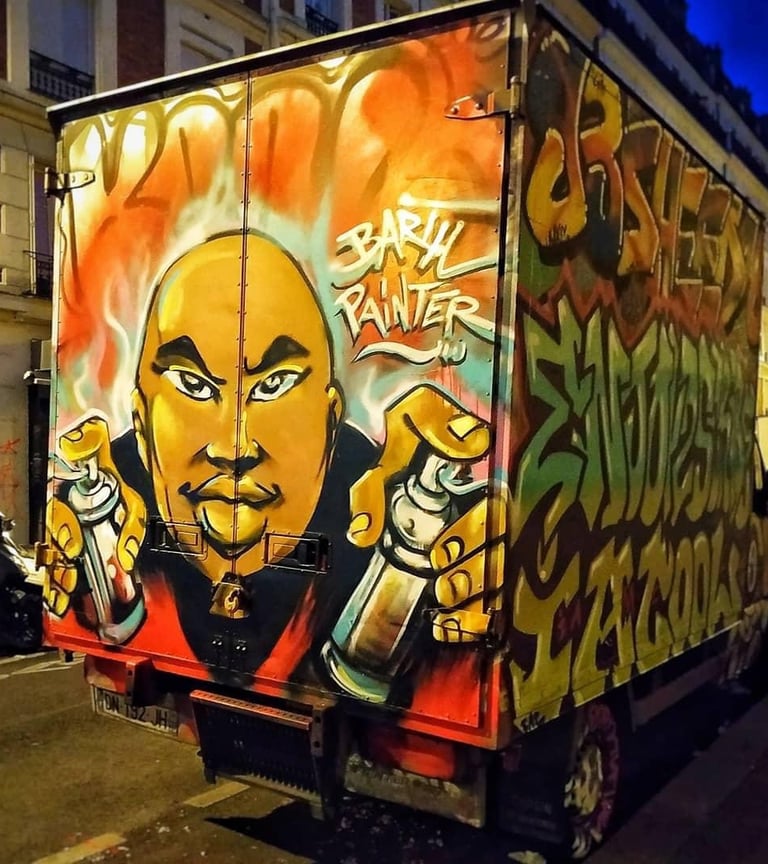 Camtar Barth Le Sablier graffiti