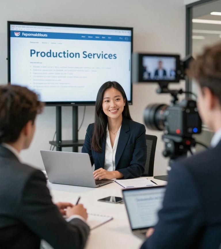 a man holding a camera and a video camera