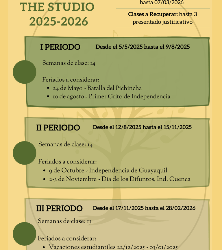 calendario academico costa clases de piano en guayaquil