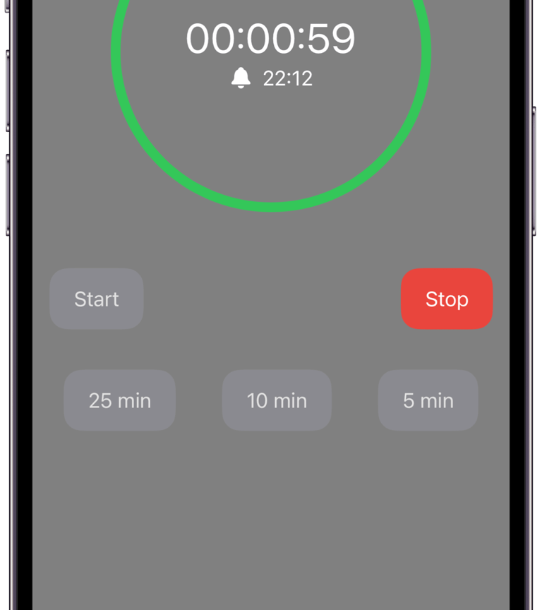 IPomodoro timer full time circle