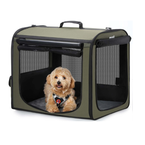 dog carrier, portable, foldable dog carrier, lightweight dog car carrier