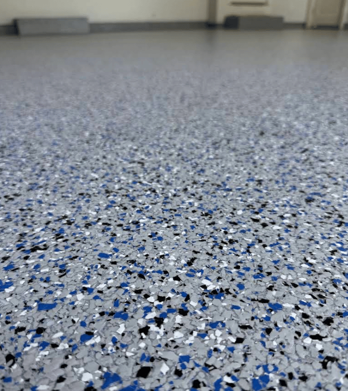 epoxy with ORBIT flakes garage floor