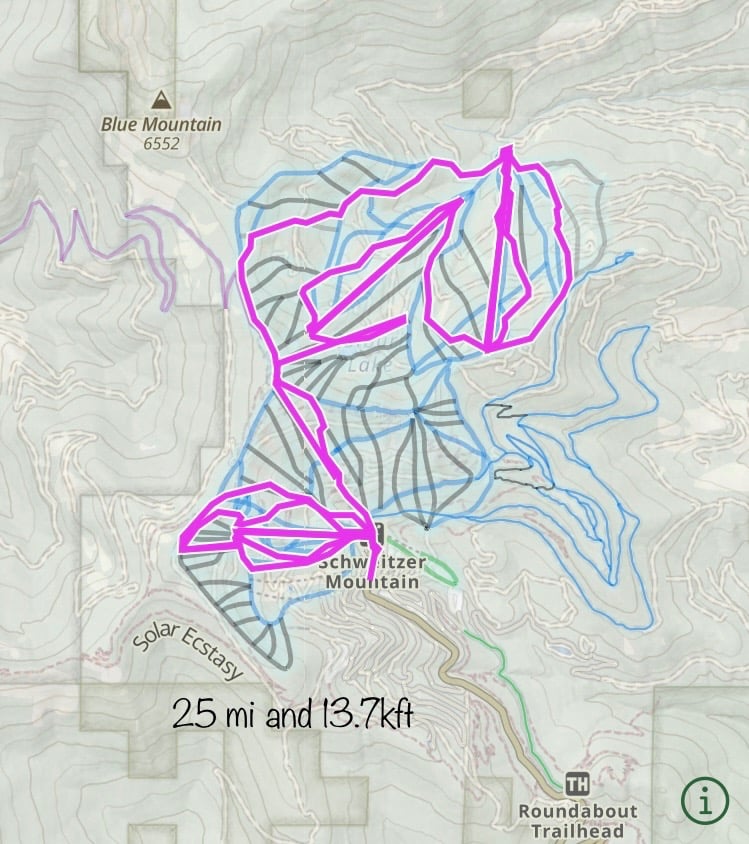 Schweitzer Mtn Resort - Lance's ski track