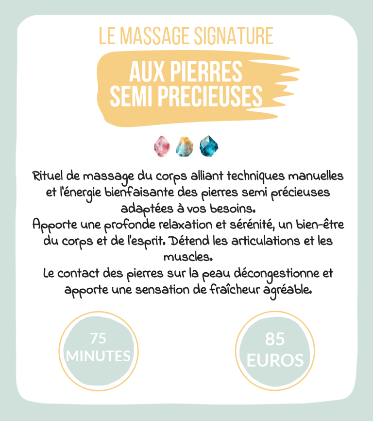 massage signature aux pierres semi précieuses