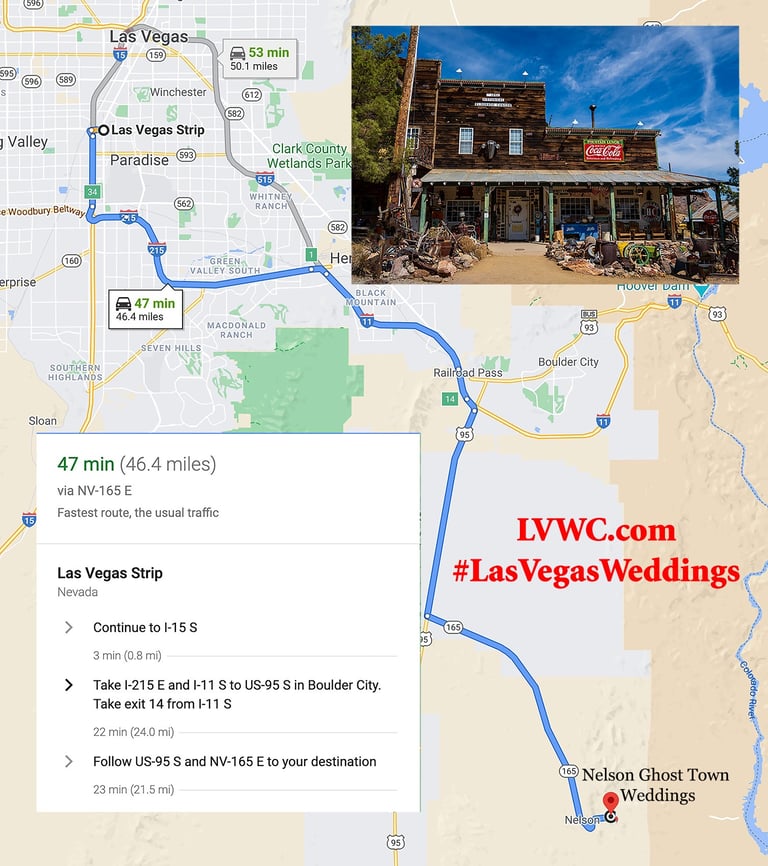 a map of a las vegas wedding