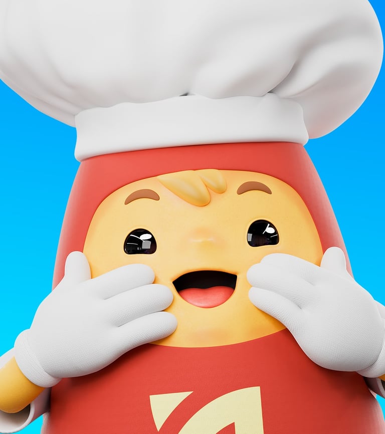 mascote 3d personagem 3d