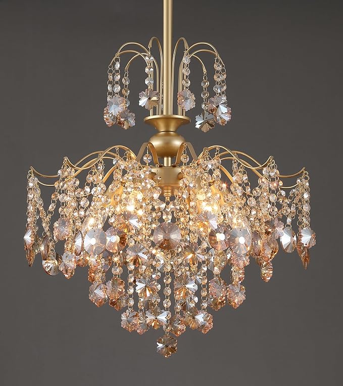 Luxury Gold Crystal Chandelier by Q&S
