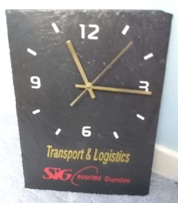 Real slate clocks customised to your own specification