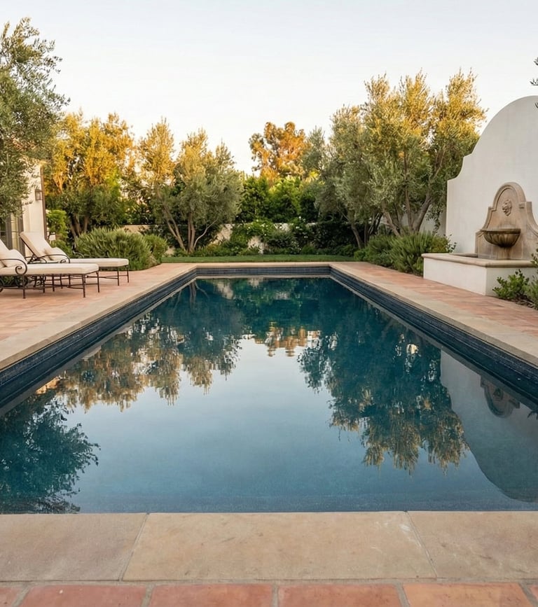 Clear backyard pool while planning a pool heater repair in Austin area