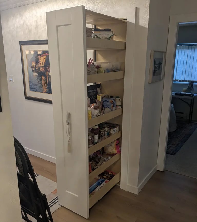 Rollout Pantry finished, and filled with plenty of room to spare for more