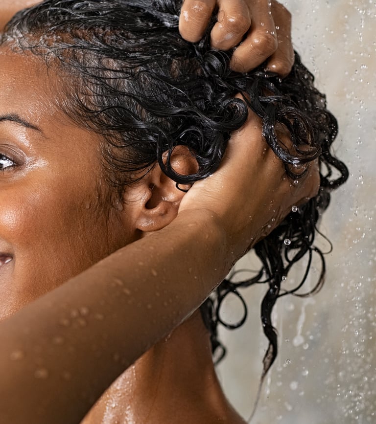 a woman is holding her hair in front of her head