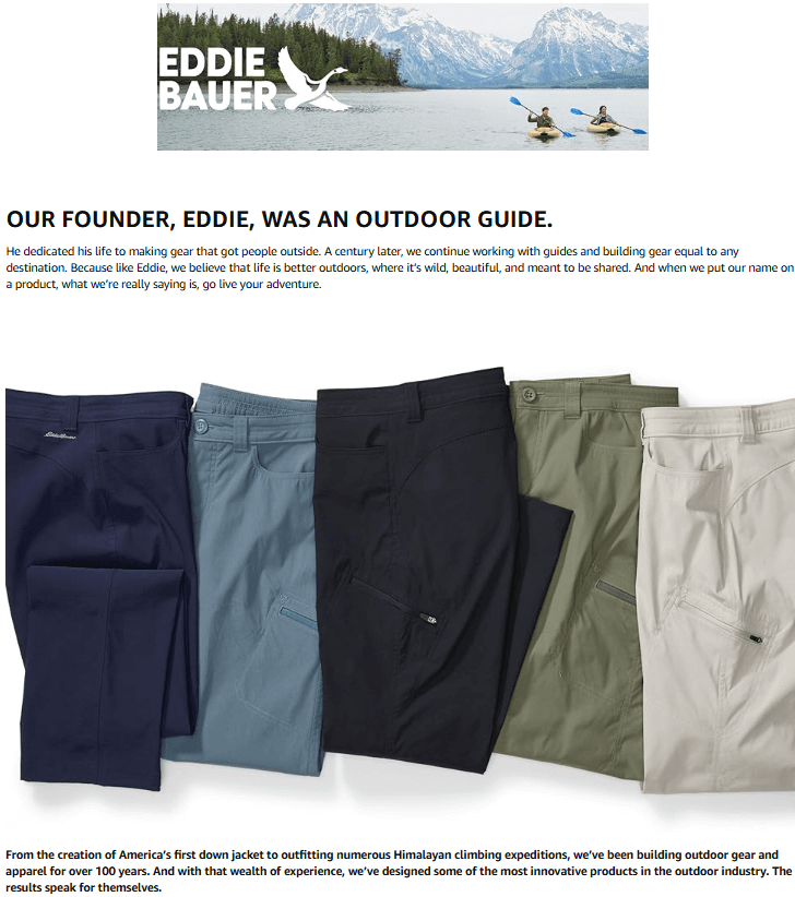 Woman hiking in a forest wearing durable and protective Eddie Bauer Guide Pro Pants