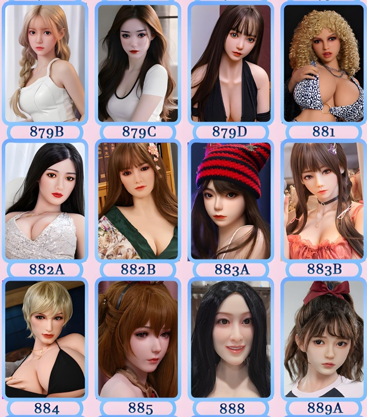 visages poupée sexdoll silicone DDF