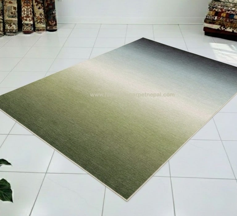 Custom rugs-gradient abstract hand-knotted rug with multi ombre tones