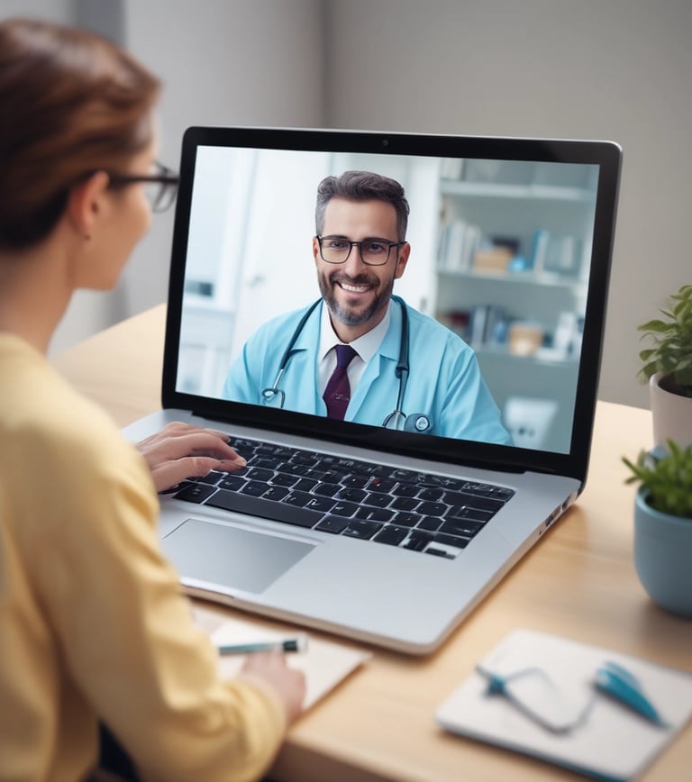 man in blue scrub suit wearing blue stethoscope