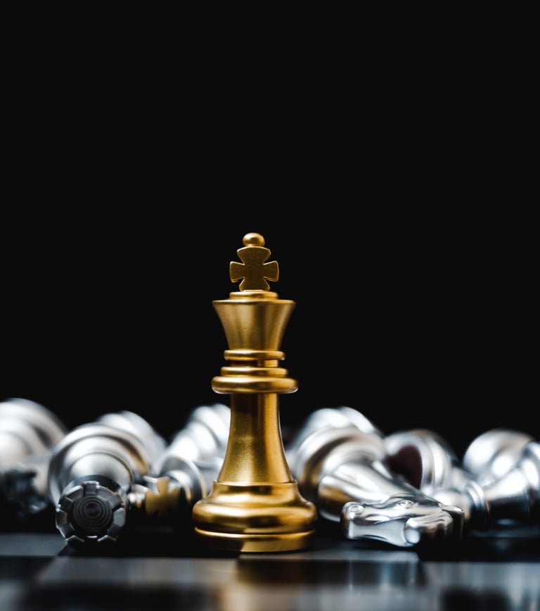 Imagem de um tabuleiro de xadrez.