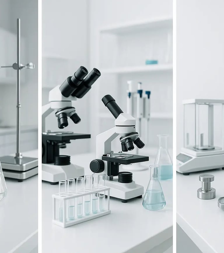 a microscope in laboratory