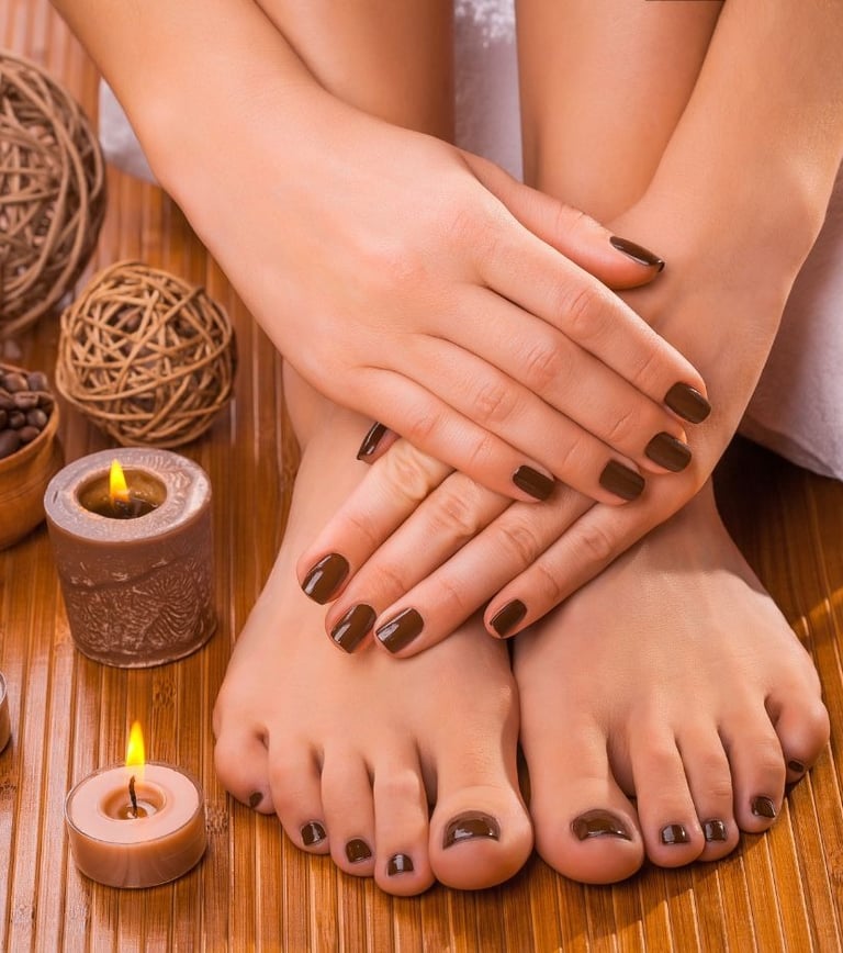 Professional manicure and pedicure services at The GlamSquad Chennai