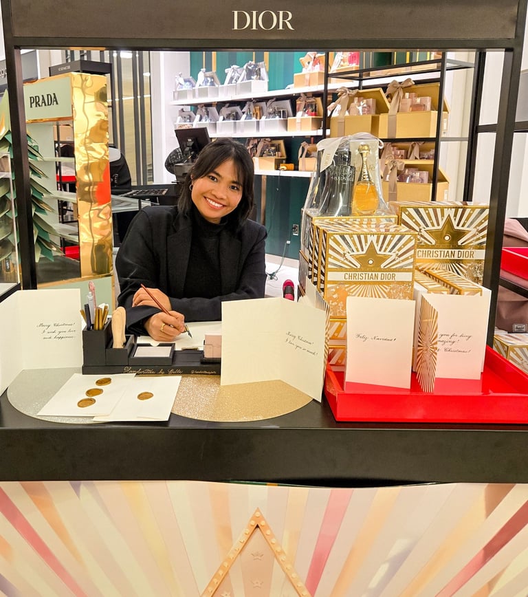 On-site calligraphy for brand activation by NYC live event artist