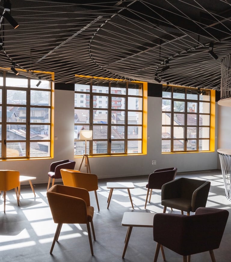 Espace professionnel sur-mesure, espace de repos collaboratif, clé en main