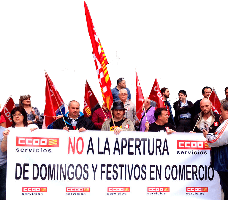 Concentración contra aperturas comerciales en domingo o festivo