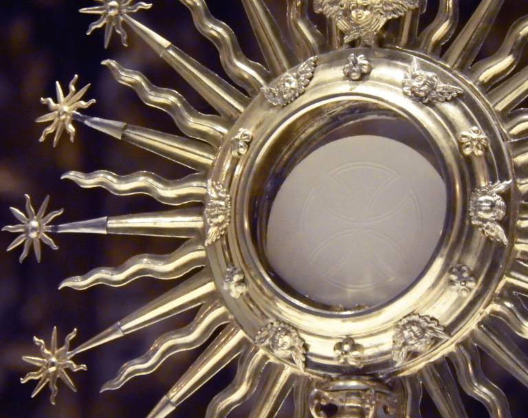 Blessed Sacrament in a beautiful monstrance