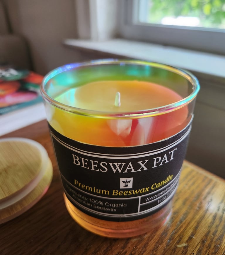 Luxury beeswax candle