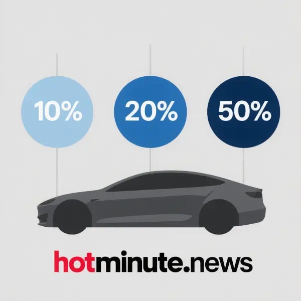 a car with a hotline news logo on it